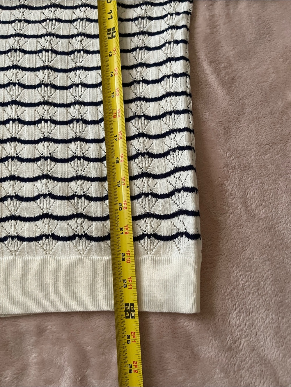 J. Crew Cream and Black Short-Sleeve Knit Cardigan Sweater - Picture 5 of 6